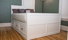 Custom-built storage bed